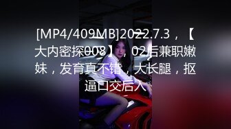 [MP4/409MB]2022.7.3，【大内密探008】，02后兼职嫩妹，发育真不错，大长腿，抠逼口交后入