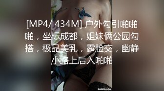 [MP4/ 434M] 户外勾引啪啪啪，坐标成都，姐妹俩公园勾搭，极品美乳，露脸交，幽静小路上后入啪啪