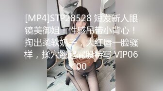 [MP4]STP28528 短发新人眼镜美御姐！性感吊带小背心！掏出柔软奶子，大红唇一脸骚样，揉穴翘起屁股特写 VIP0600