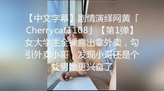 【中文字幕】剧情演绎网黄「Cherrycat1108」【第1弹】女大学生全裸露出拿外卖，勾引外卖小哥，发现小哥还是个处男她更兴奋了